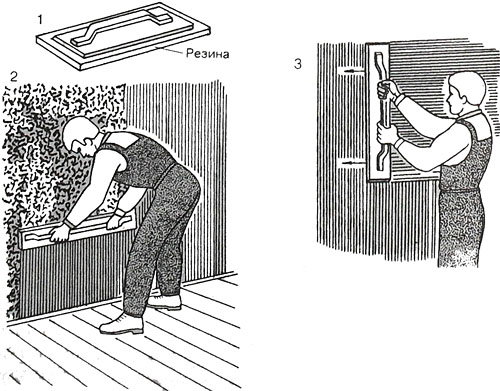 Заглаживание штукатурки гладилкой