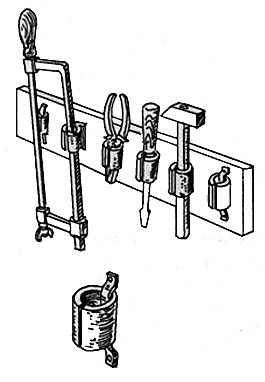 Расположение инструмента при столярных работах